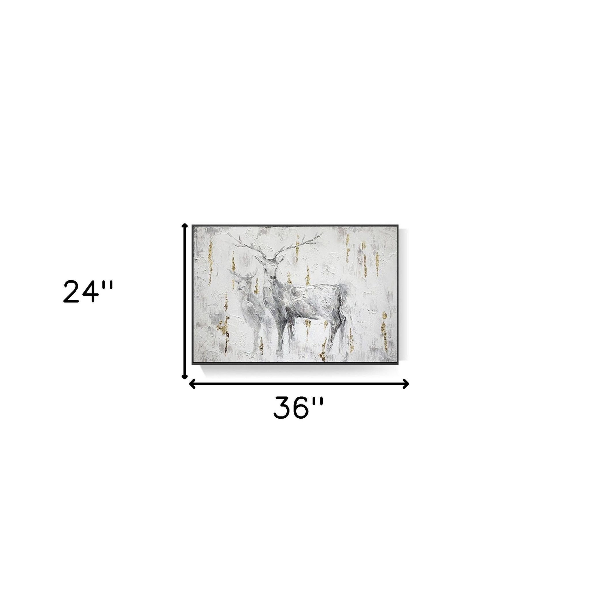 Black and White Fabric Deer Airplane Wall Decor