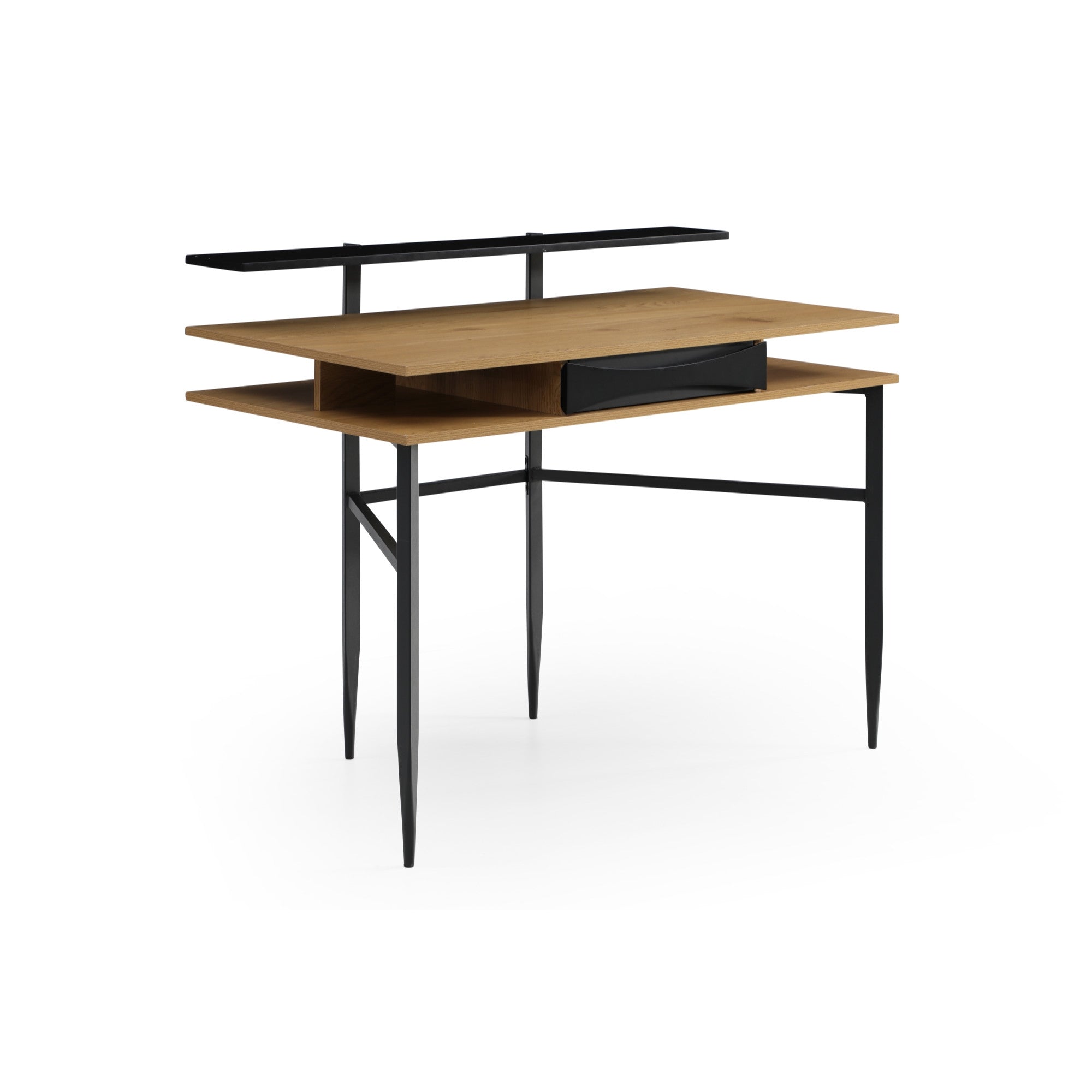 43" Gray and Black Writing Desk