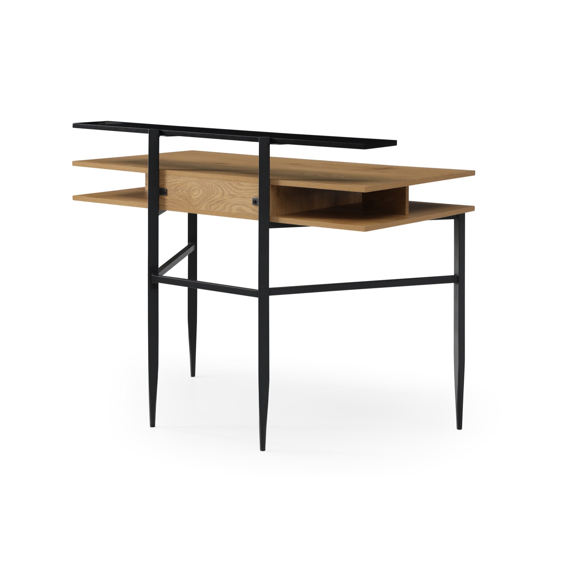 43" Gray and Black Writing Desk