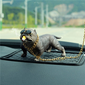 Car Bully Pitbull Dog Decoration Creative Car Interior Simulation Dog Ornaments